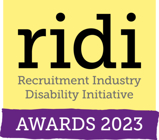 Banner reads RIDI recruitment industry disability initiative awards 2023